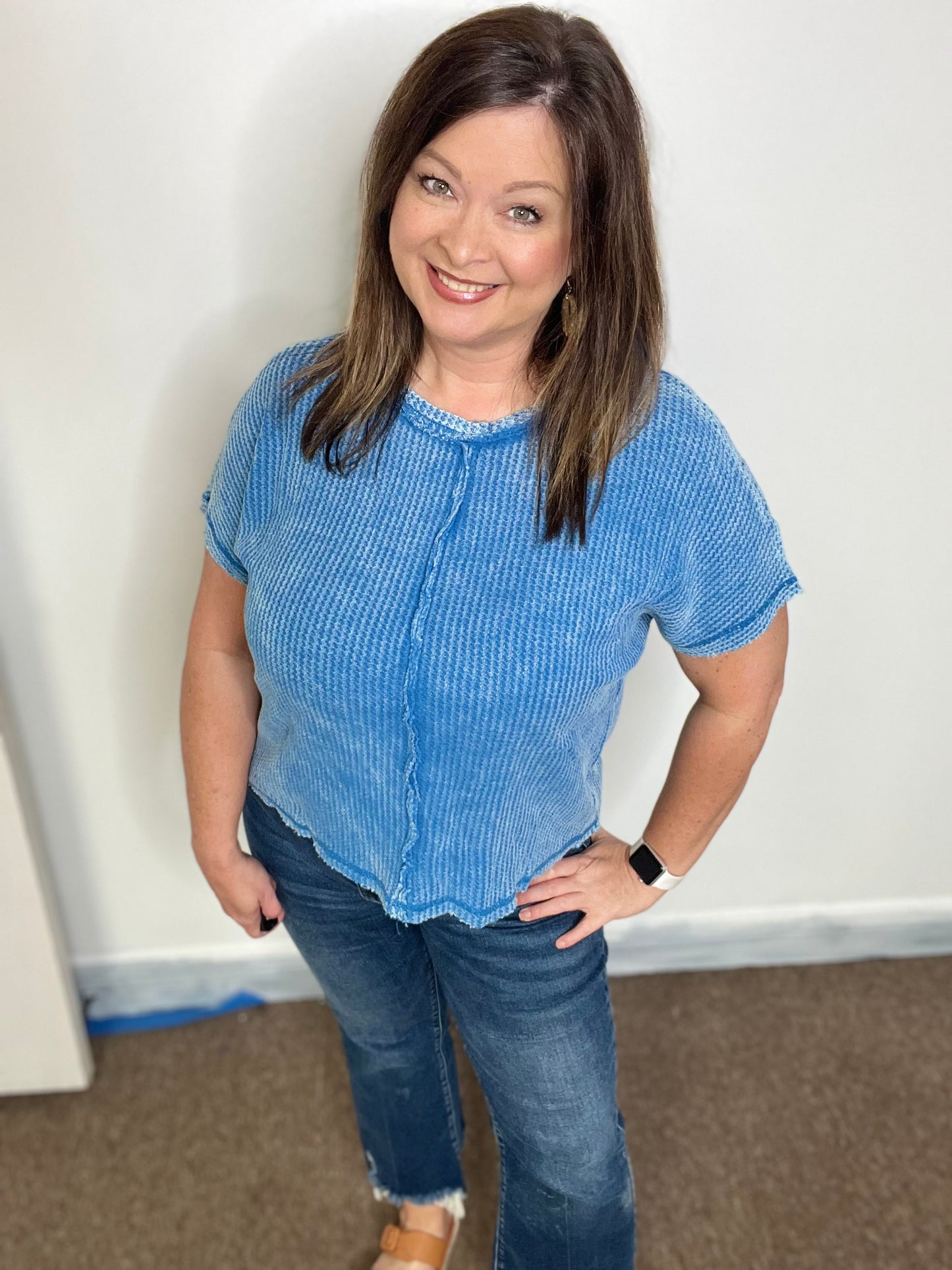 Making A Call Top, Blue