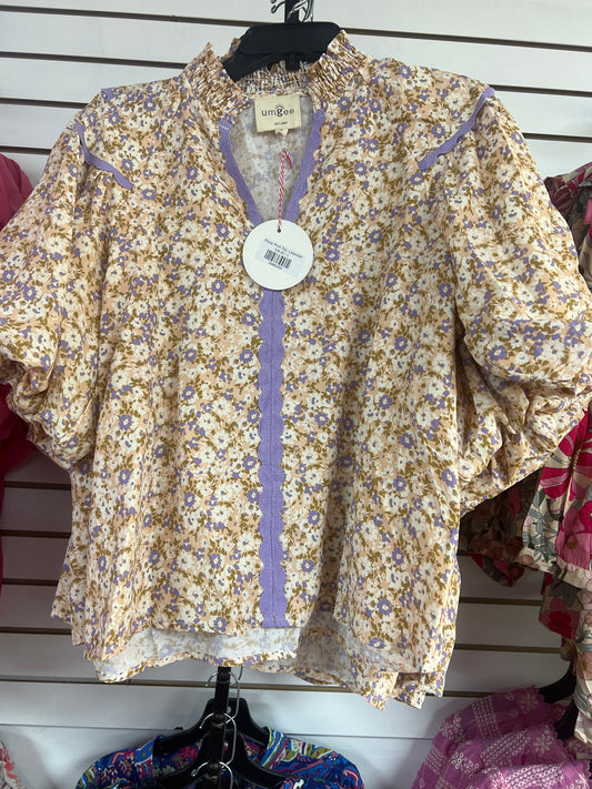 Floral Print Top, Lavender