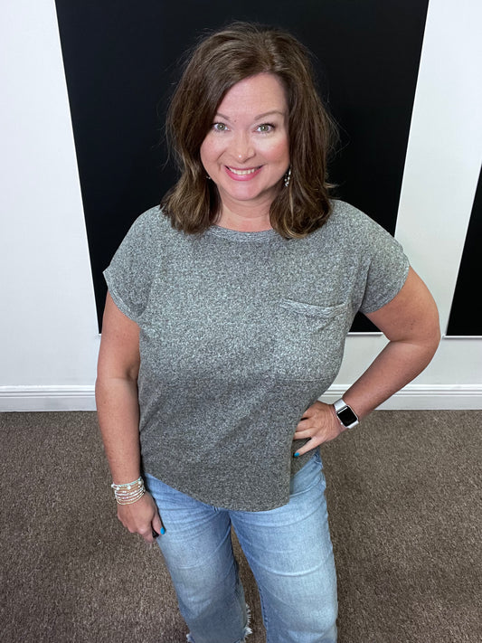 Hacci Tee with Pocket, Black