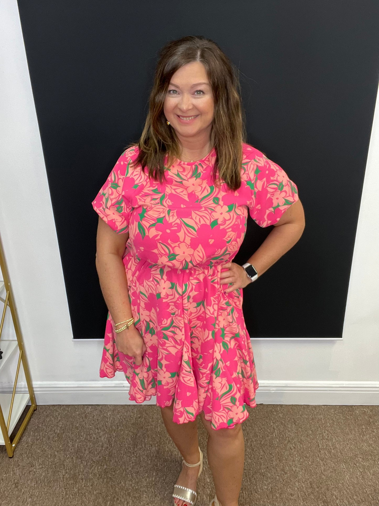 Meet Me In The Middle Dress, Fuchsia