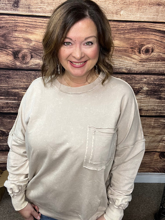 Acid Wash Pullover Small-XL