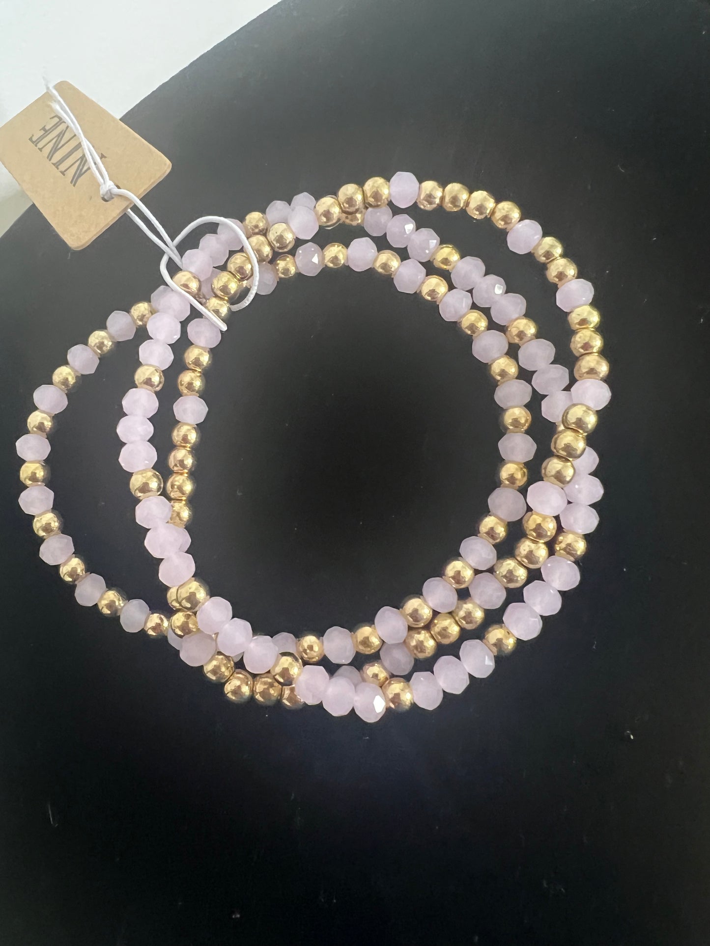 3 Strand Stretchy Bead Bracelet Set