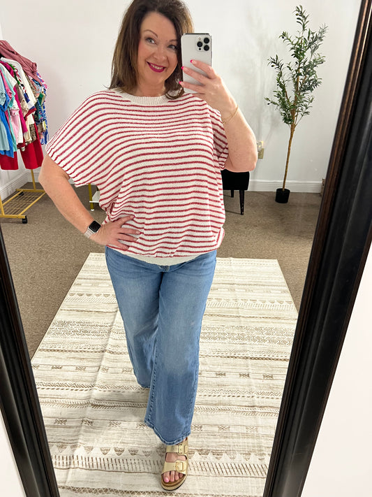 Modern Ease Stripe Dolman Top