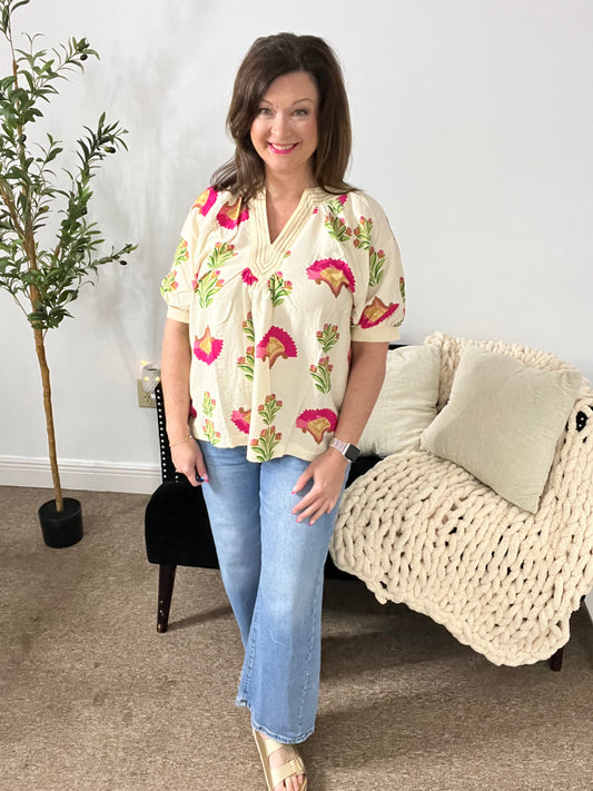 Southern Bloom Top