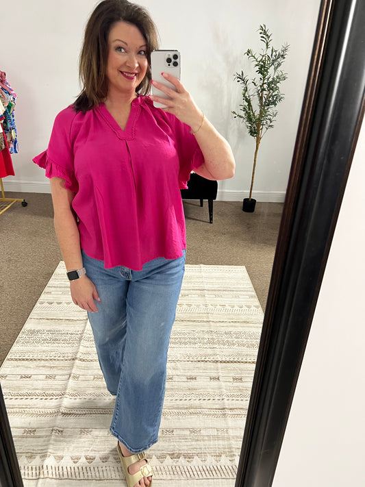 Southern Charm Ruffle Top