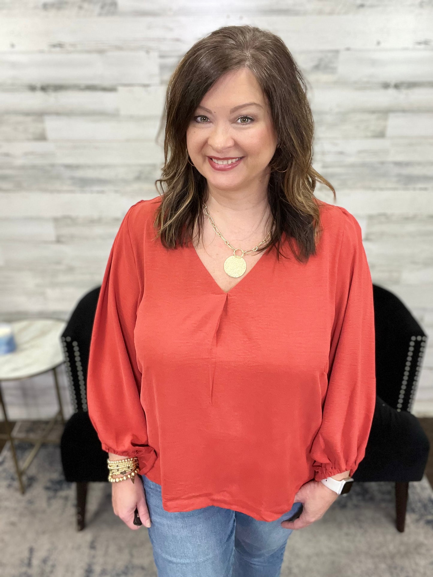 Effortless Airflow V-Neck Blouse