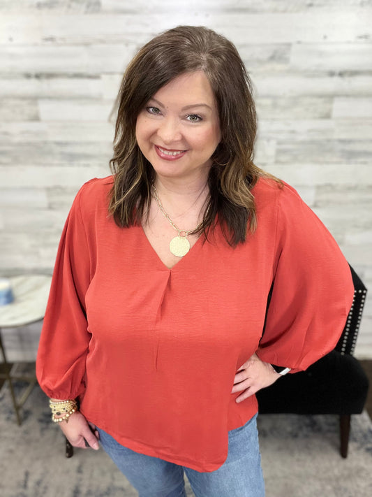 Effortless Airflow V-Neck Blouse