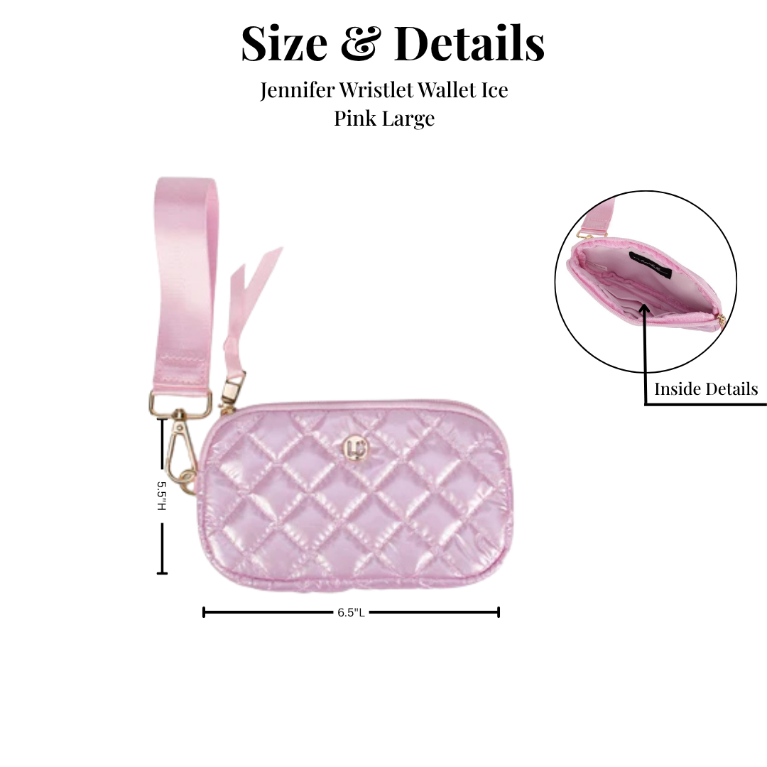 Jennifer Wristlet Wallet – Pink Phone Wallet & Zip Pouch