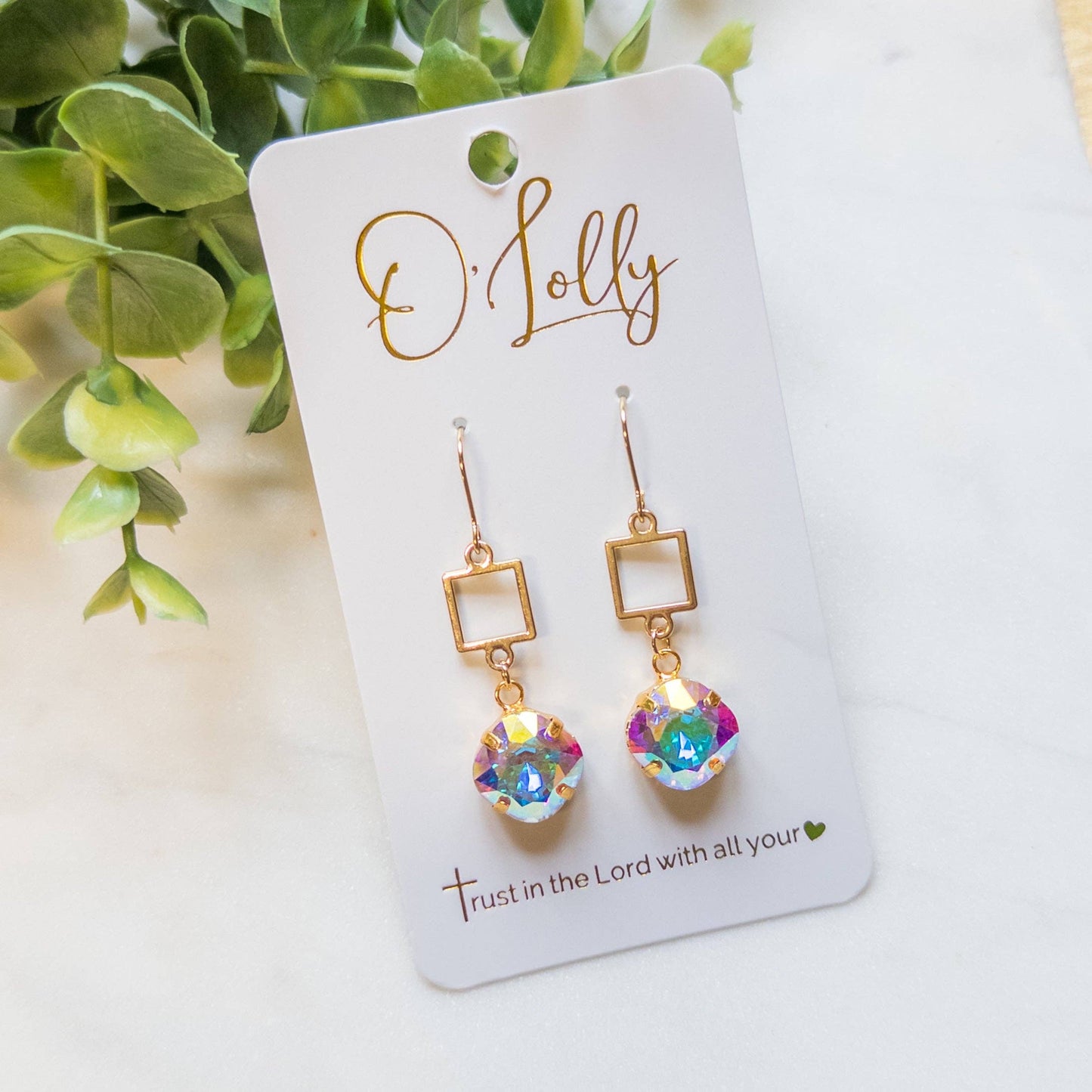 Aurora Crystal Drop Earrings