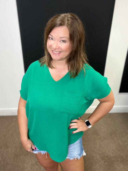 Air Flow Top, Kelly Green