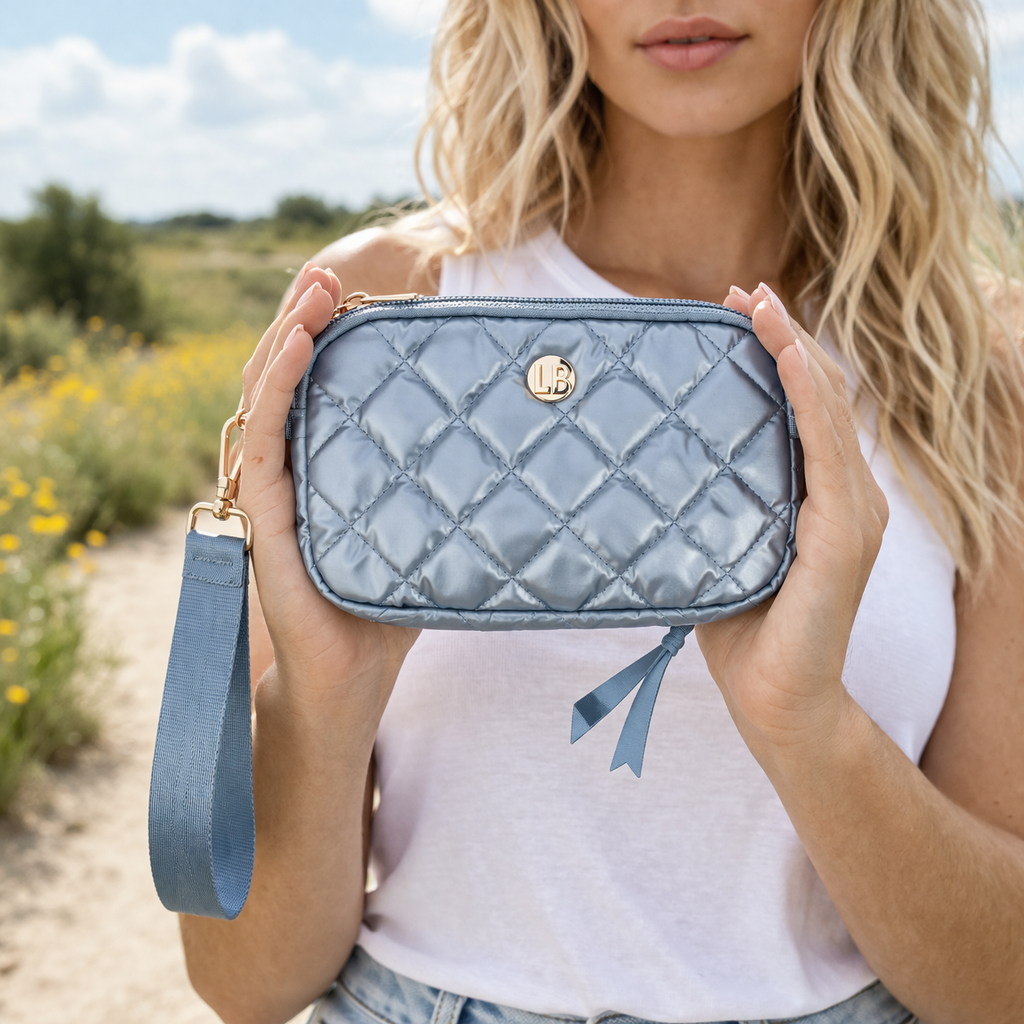 Jennifer Wristlet Wallet – Sky Blue Phone Wallet & Zip Pouch