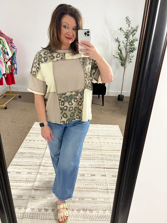 Wild Harmony Patchwork Top
