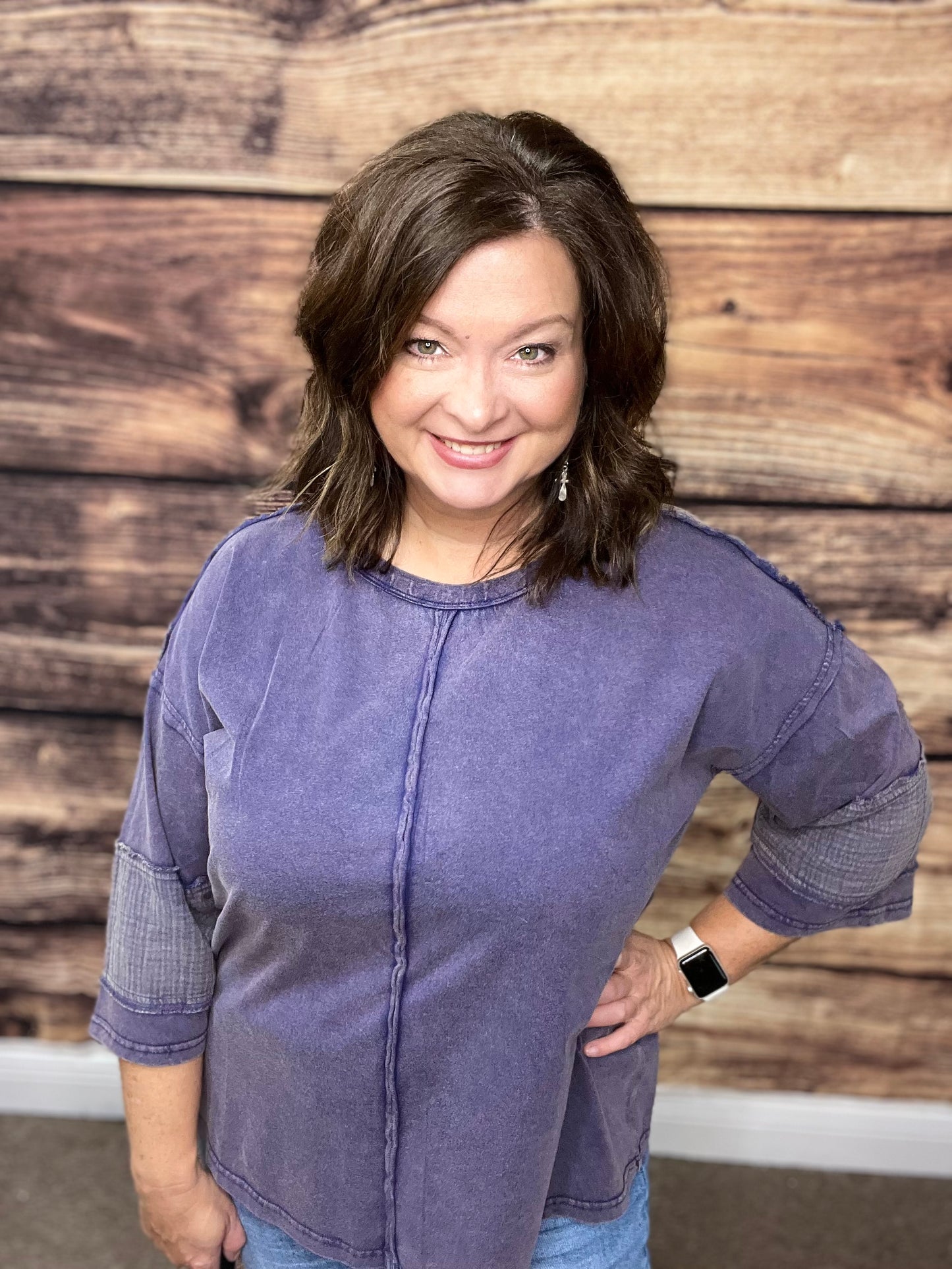 Acid Washed Top-Navy