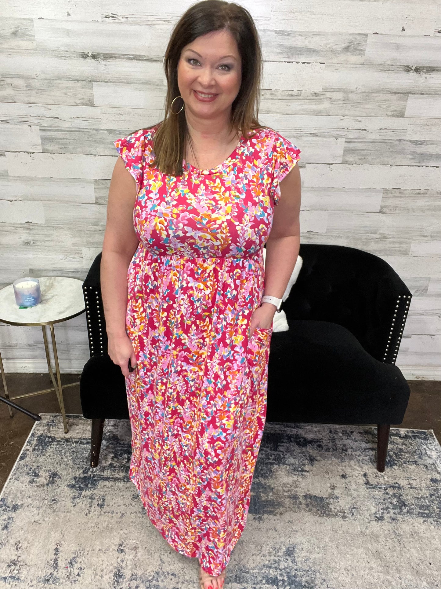 So Unpredictable Dress, 2 Colors Pink or Blue