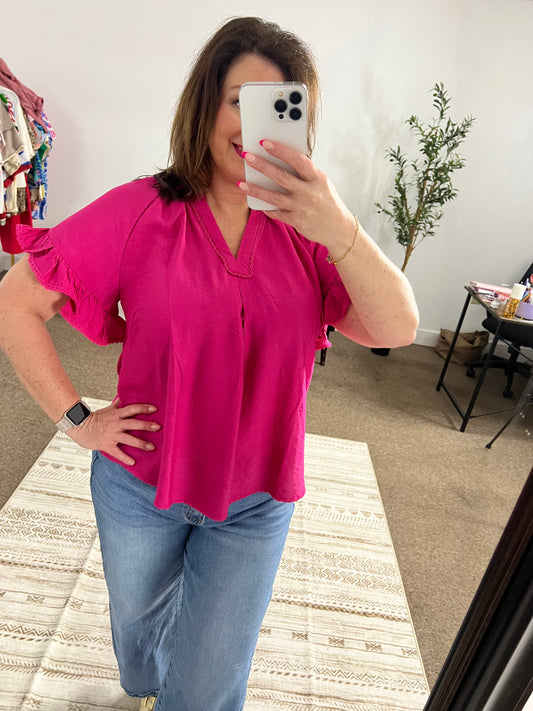 Southern Charm Ruffle Top