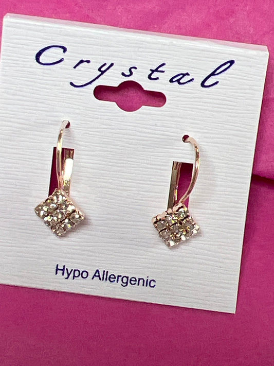 Wedding Earrings Rose Gold Plating Wire post- 25294w600