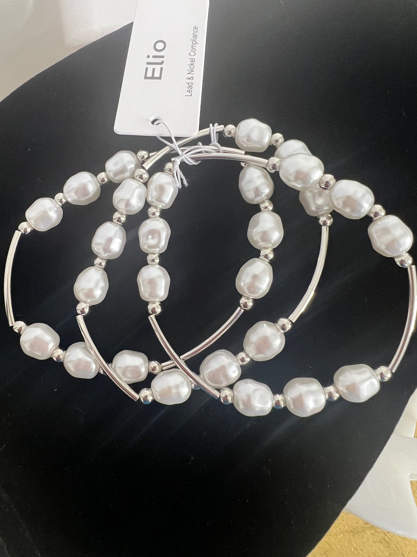 3 Strand Pearl Stretch Bracelet