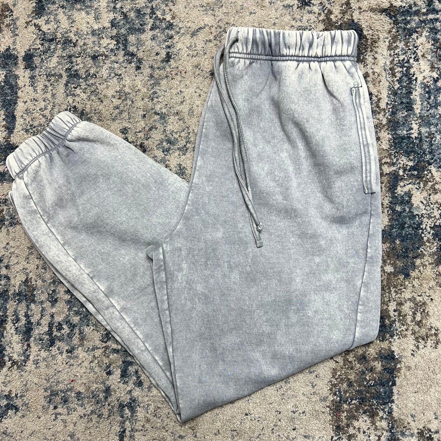 Plus Acid Wash Fleece Sweatpants with Pockets, Sleet