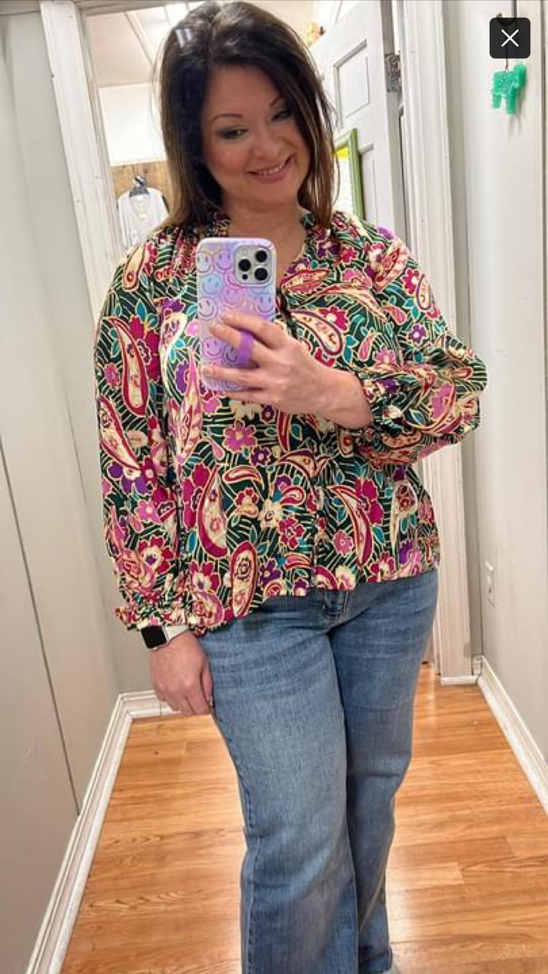 As Time Flies Blouse~FINAL SALE~SIZE SMALL ONLY