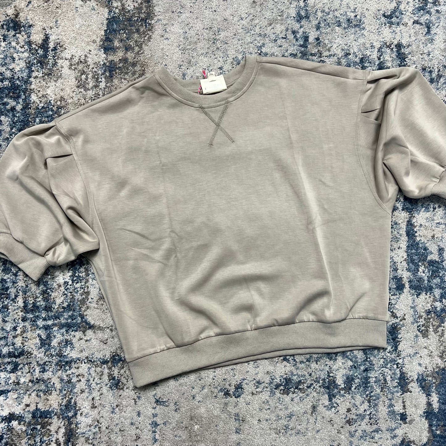 Cupro Crewneck Top, Oak