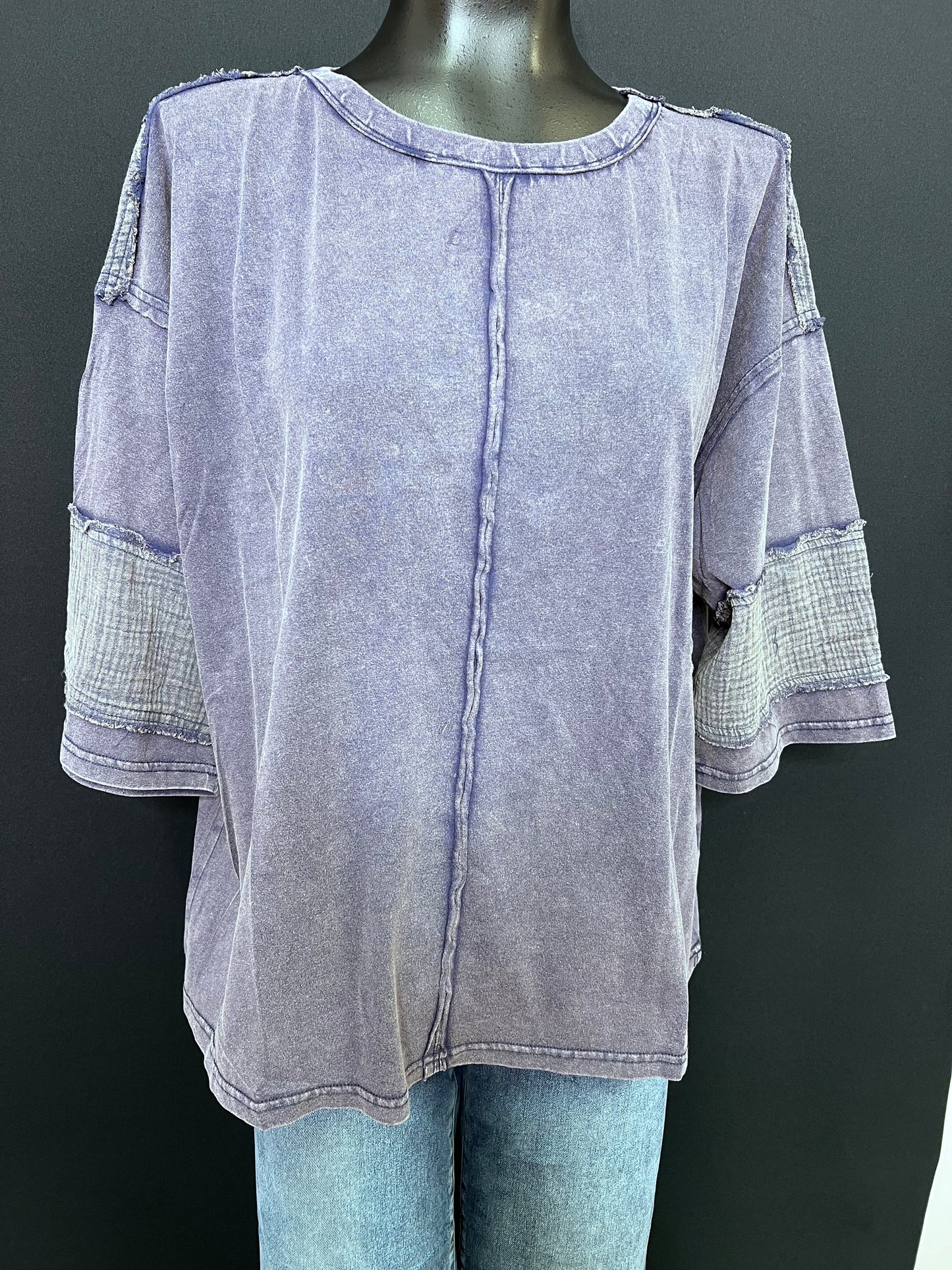 Acid Washed Top-Navy