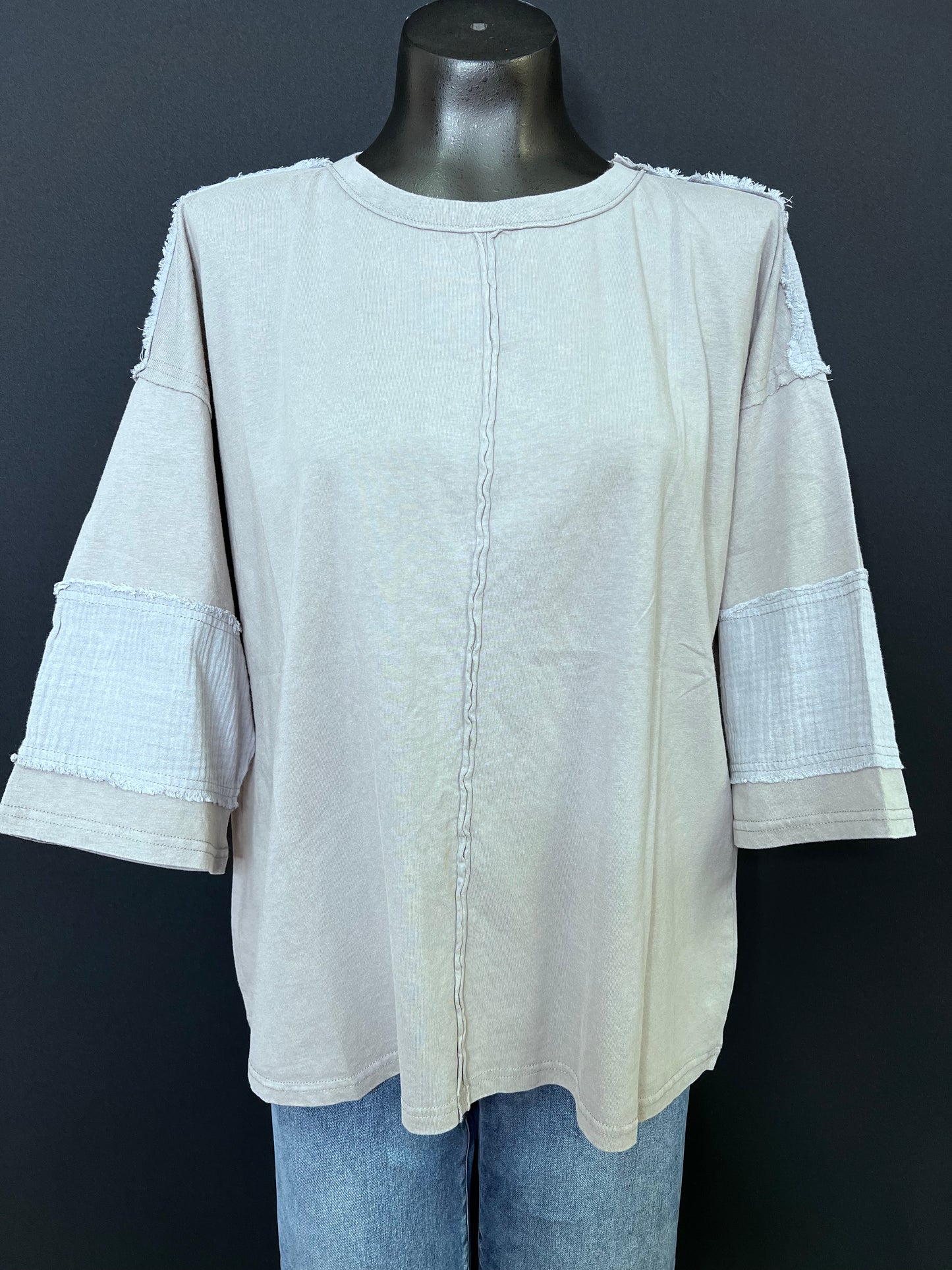 Acid Washed Top-Grey
