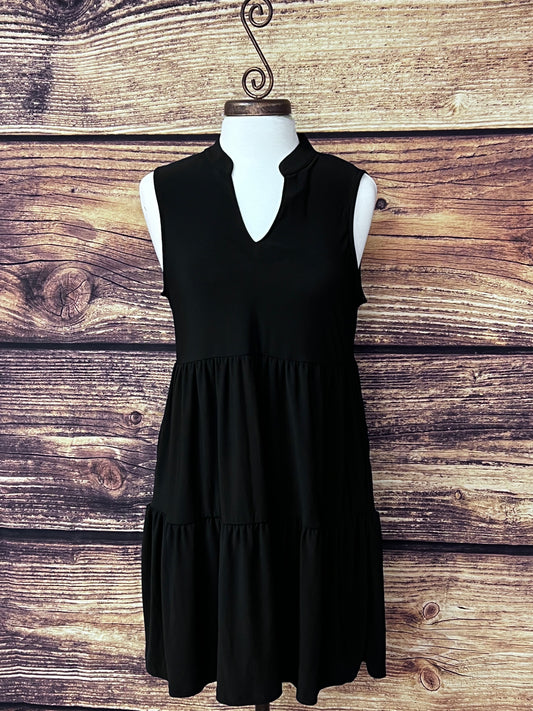 Tiered Dress, Black