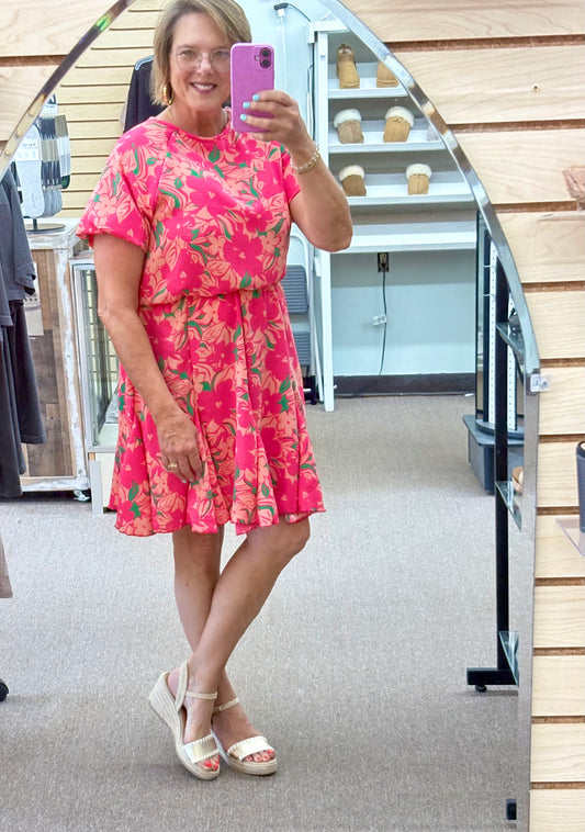 Meet Me In The Middle Dress, Fuchsia