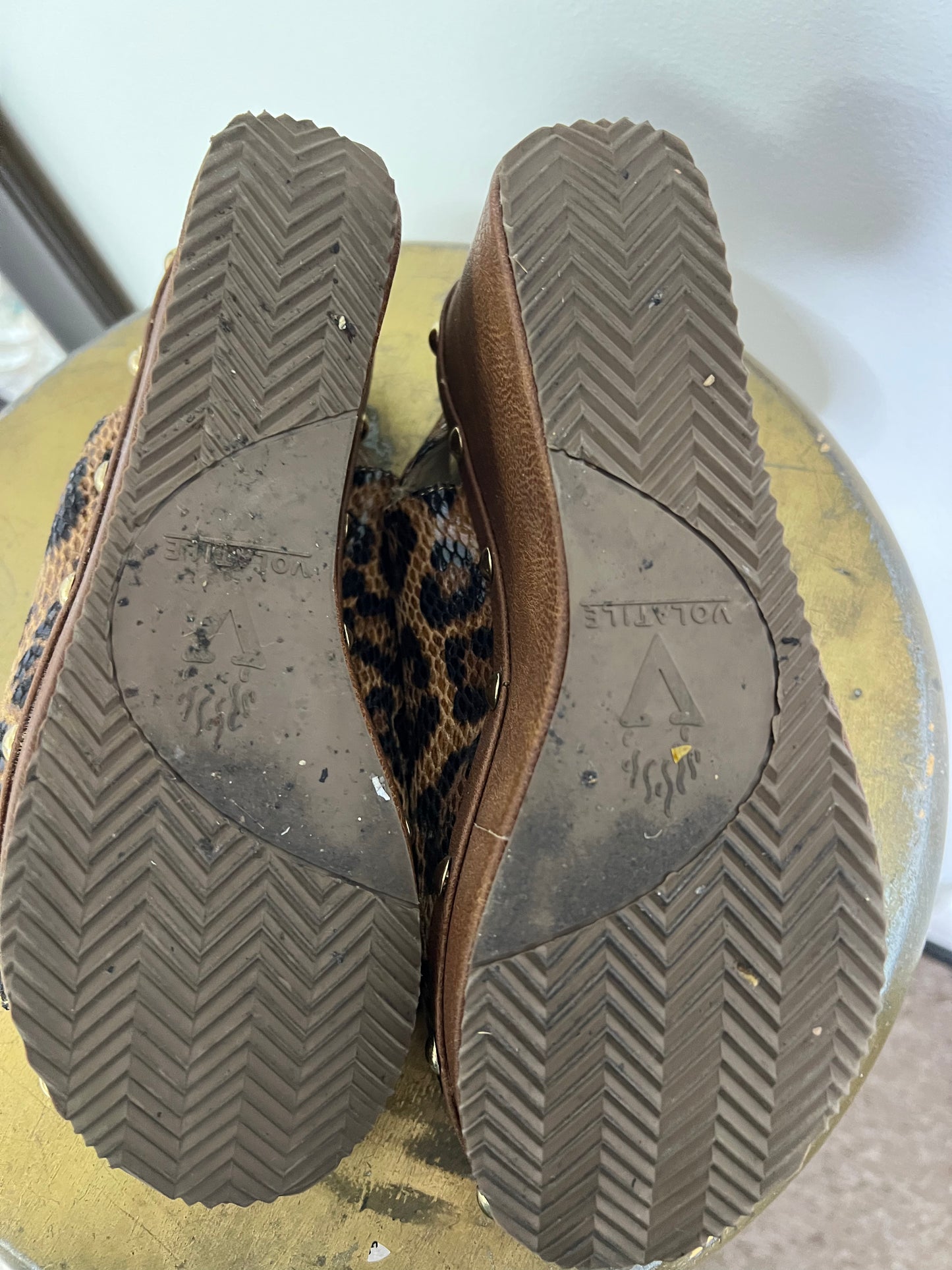 Animal Print Wedges-Size 7