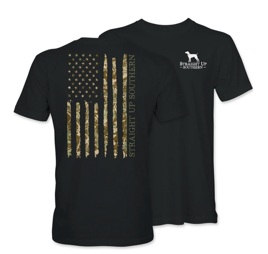 Straight up Southern "Camo Flag" Youth Size