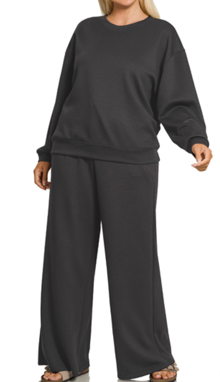 Scuba Crewneck Pullover and Pants, Black