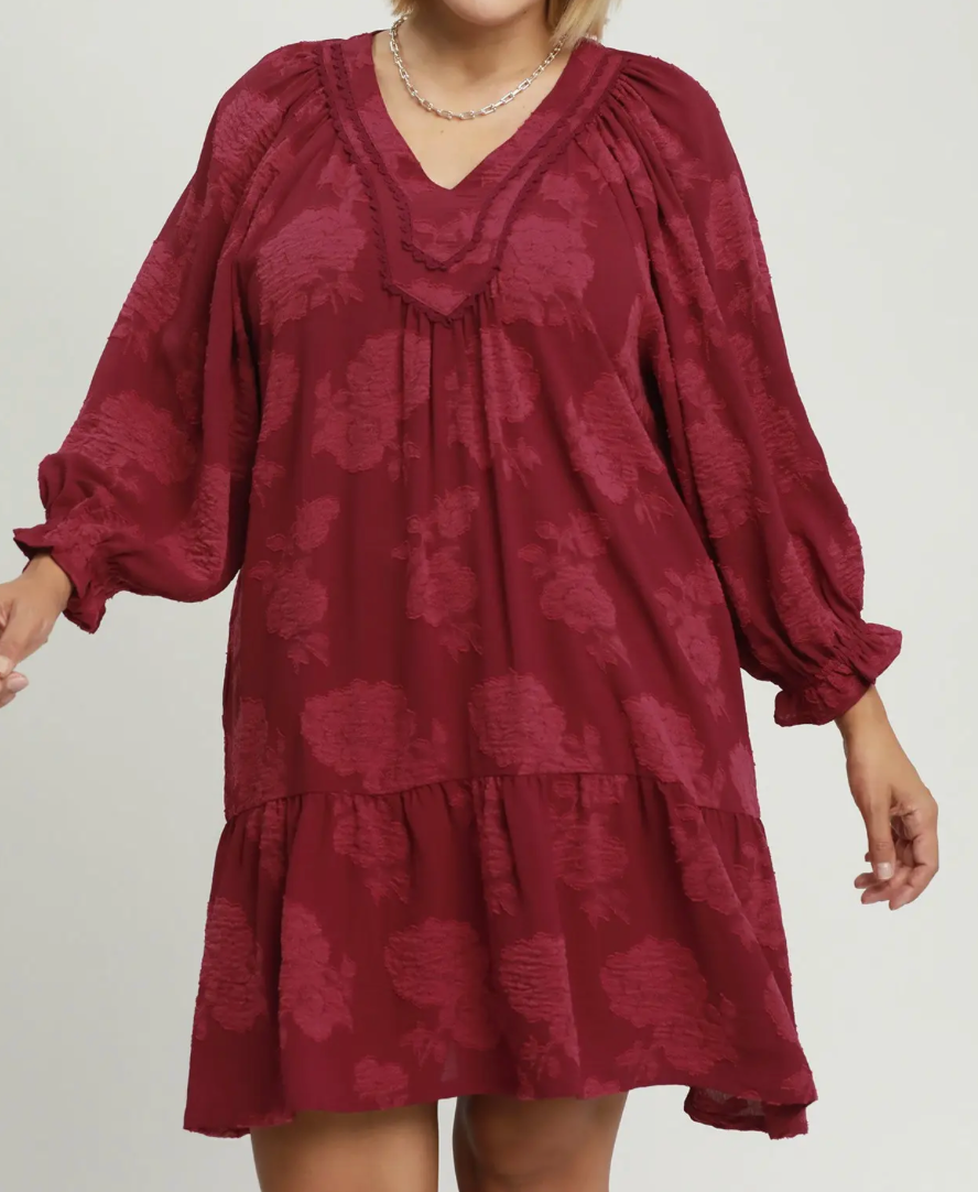 Crimson Bloom Dress
