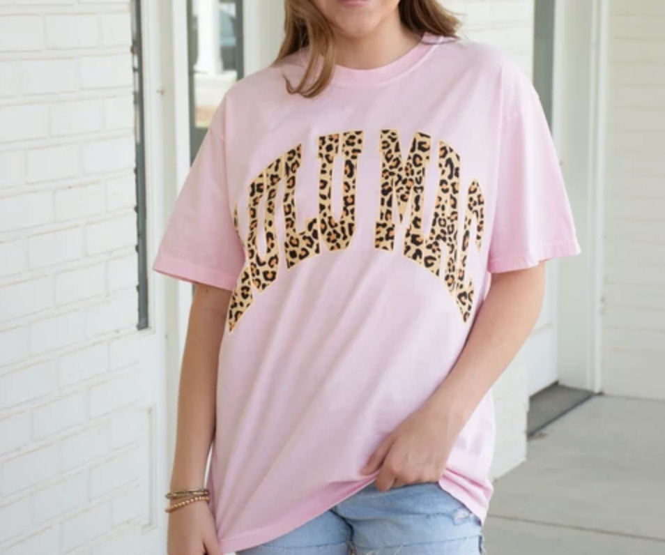 LuLu Mac Leopard Blossom Comfort Color Tee