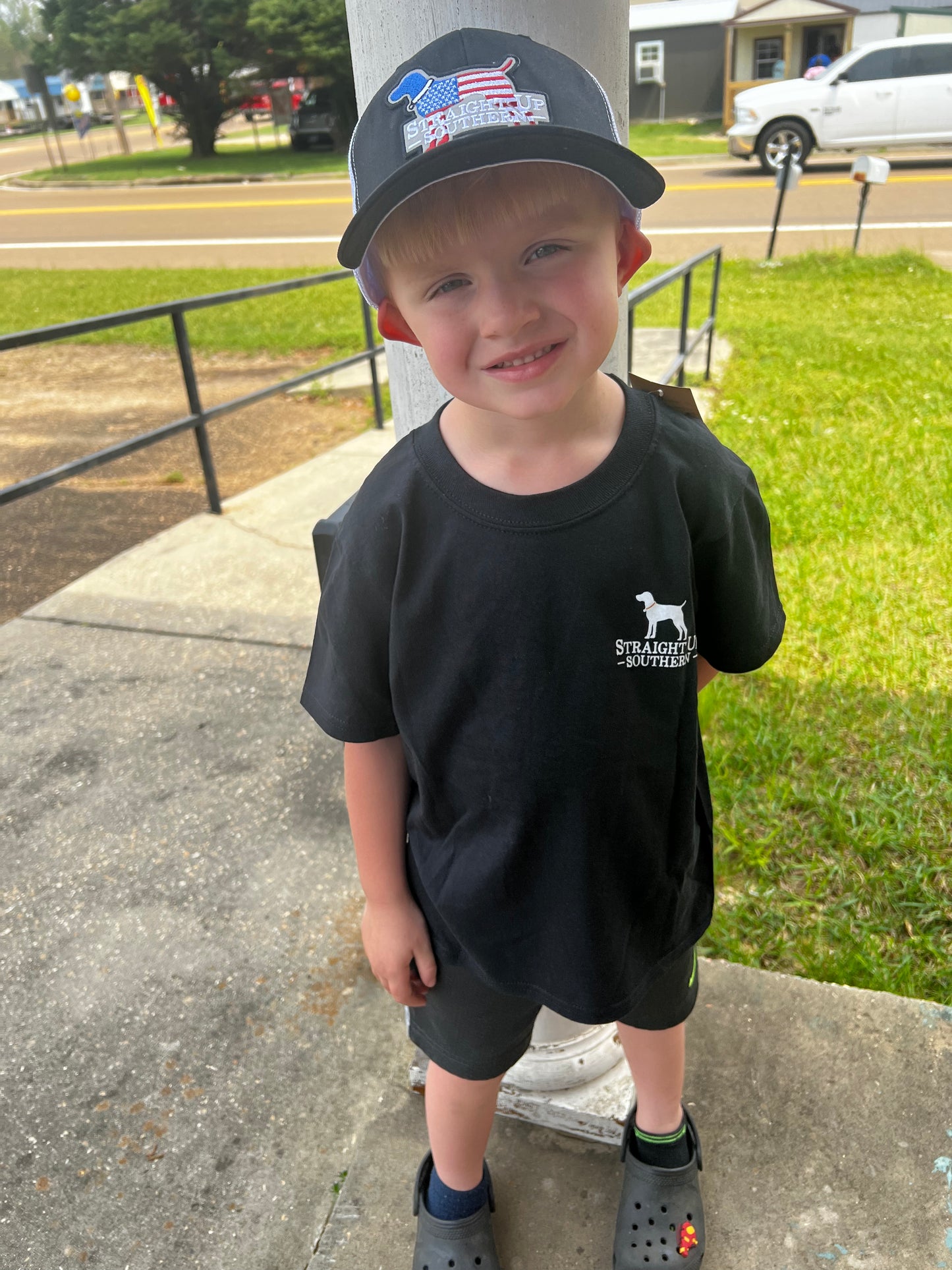 Straight up Southern "Camo Flag" Youth Size