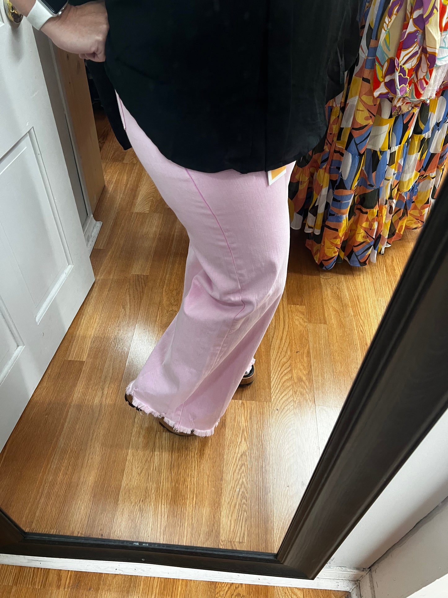 High Rise Wide Pants, Acid Pink