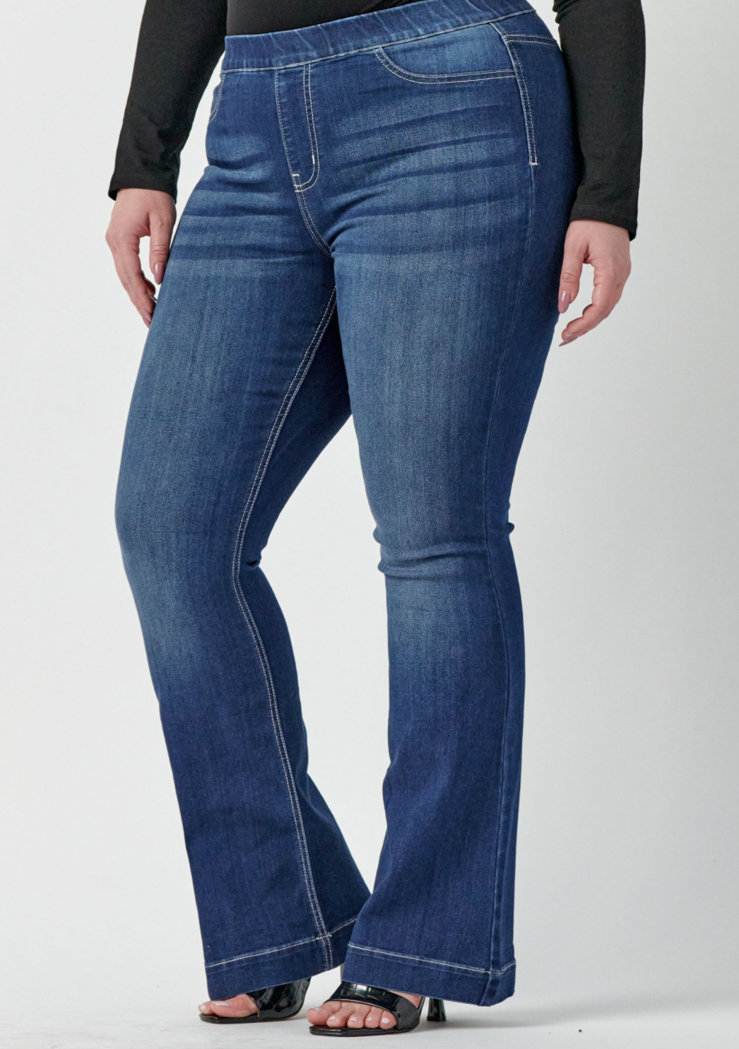 Flare Jeggings, Dark Denim