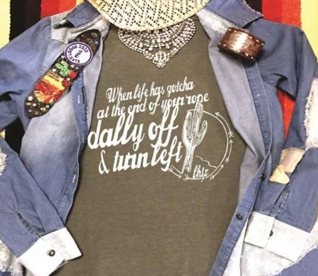 Dally off and turn left