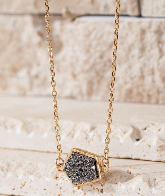 Short Druzy Necklace