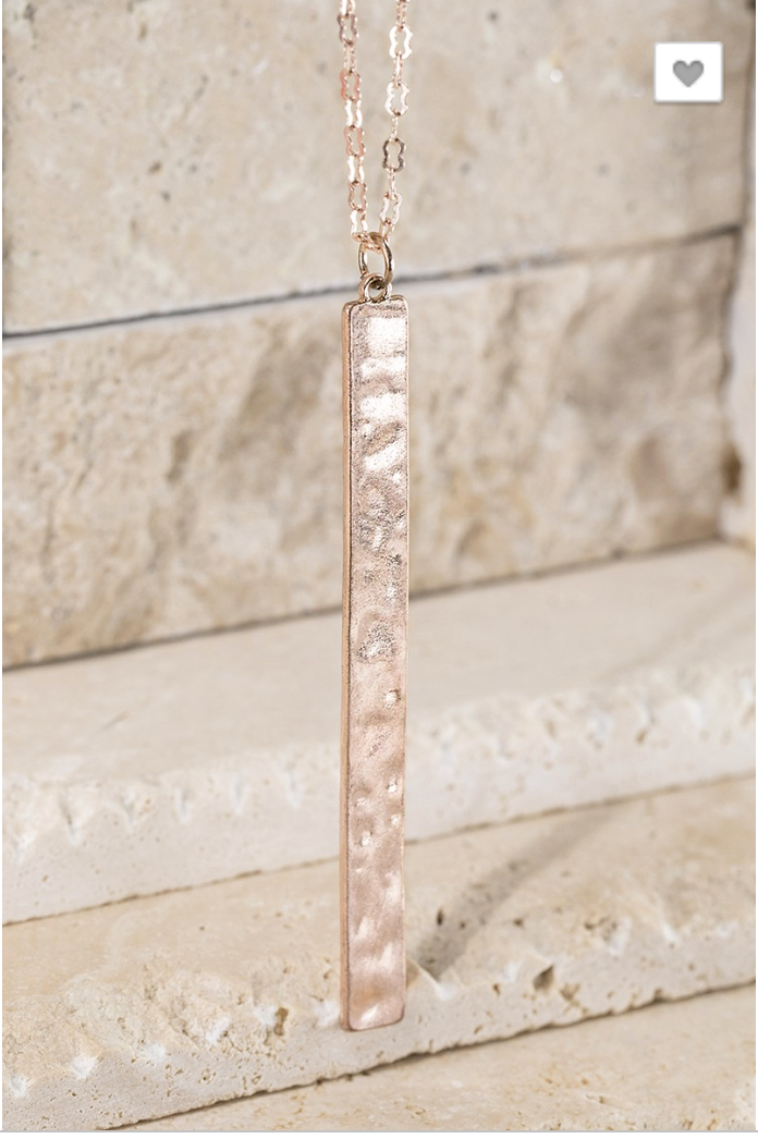 Hammered Bar Necklace