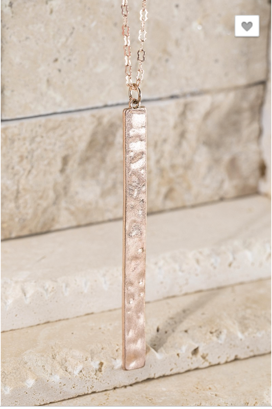 Hammered Bar Necklace