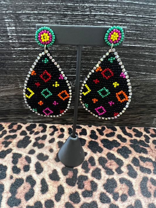 Fiesta Nights Earrings, Black