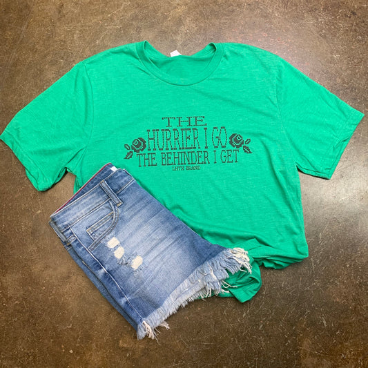 The hurrier I go the behinder I get