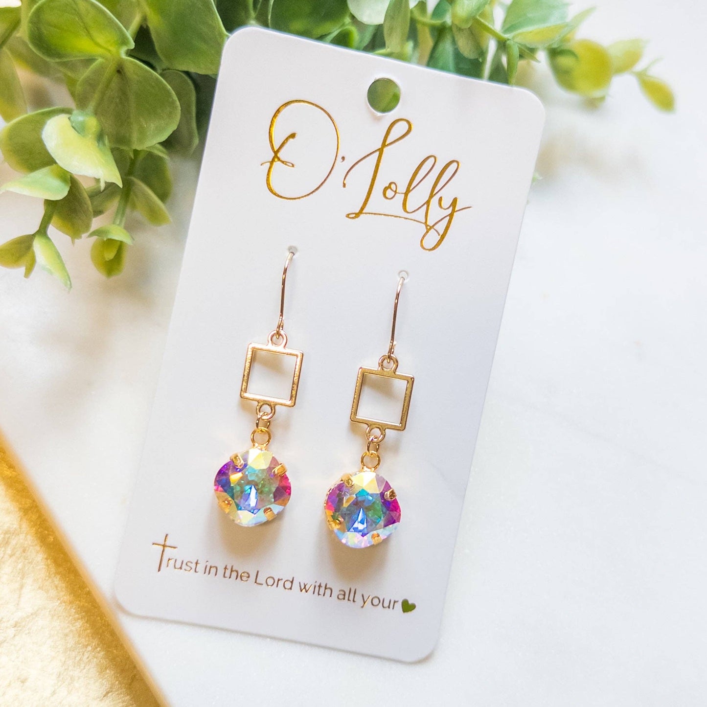 Aurora Crystal Drop Earrings