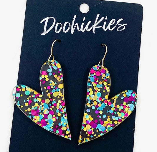 Confetti Heart Earrings