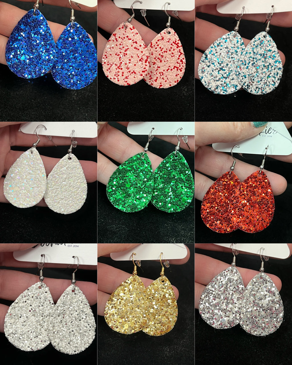 Christmas Glitter Mini Drop Earrings