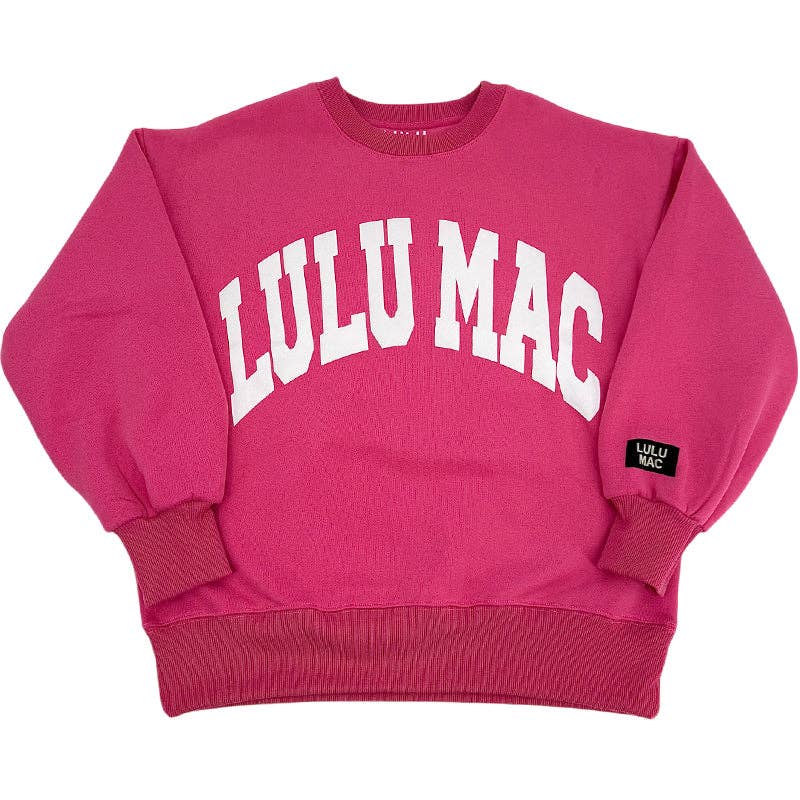 Lulu Mac Sweatshirt Hot Pink/White - Puff