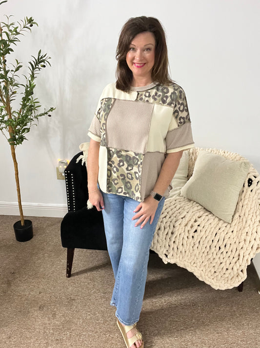 Wild Harmony Patchwork Top