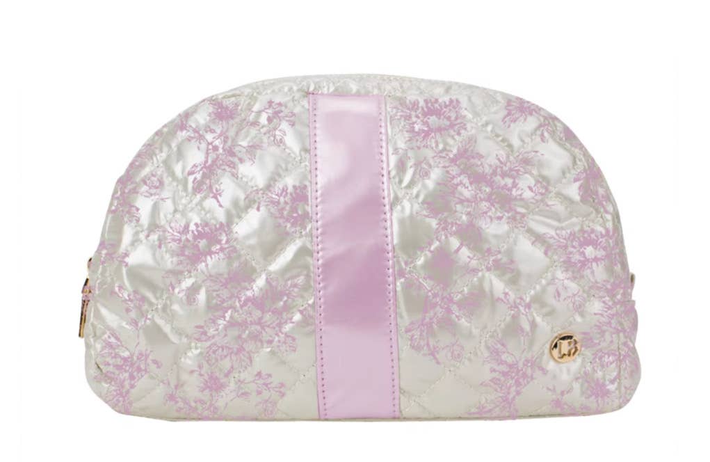 Cosmetic Makeup Bag Travel Pouch Pink Floral