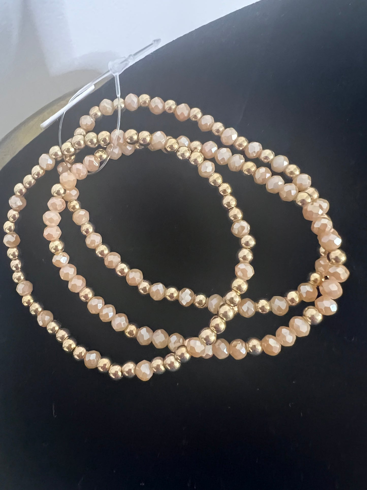 3 Strand Stretchy Bead Bracelet Set
