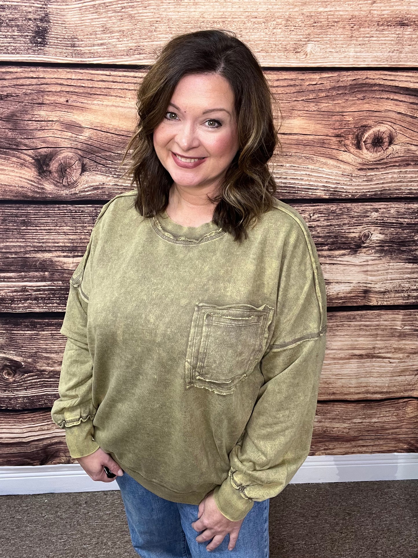 Acid Wash Pullover Small-XL